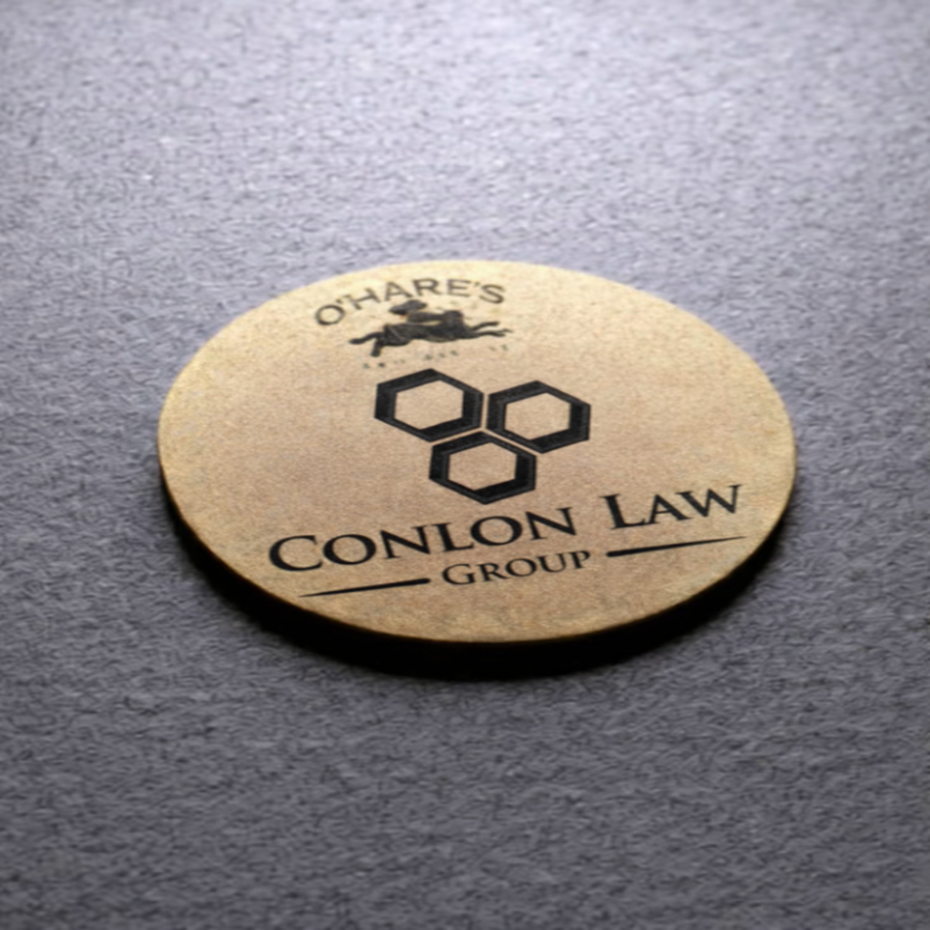 Conlon Law group golf ball marker back