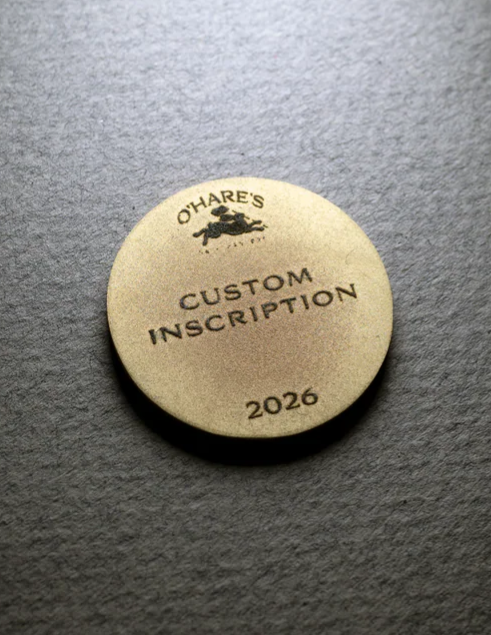 Back of O'Hare's golf ball marker