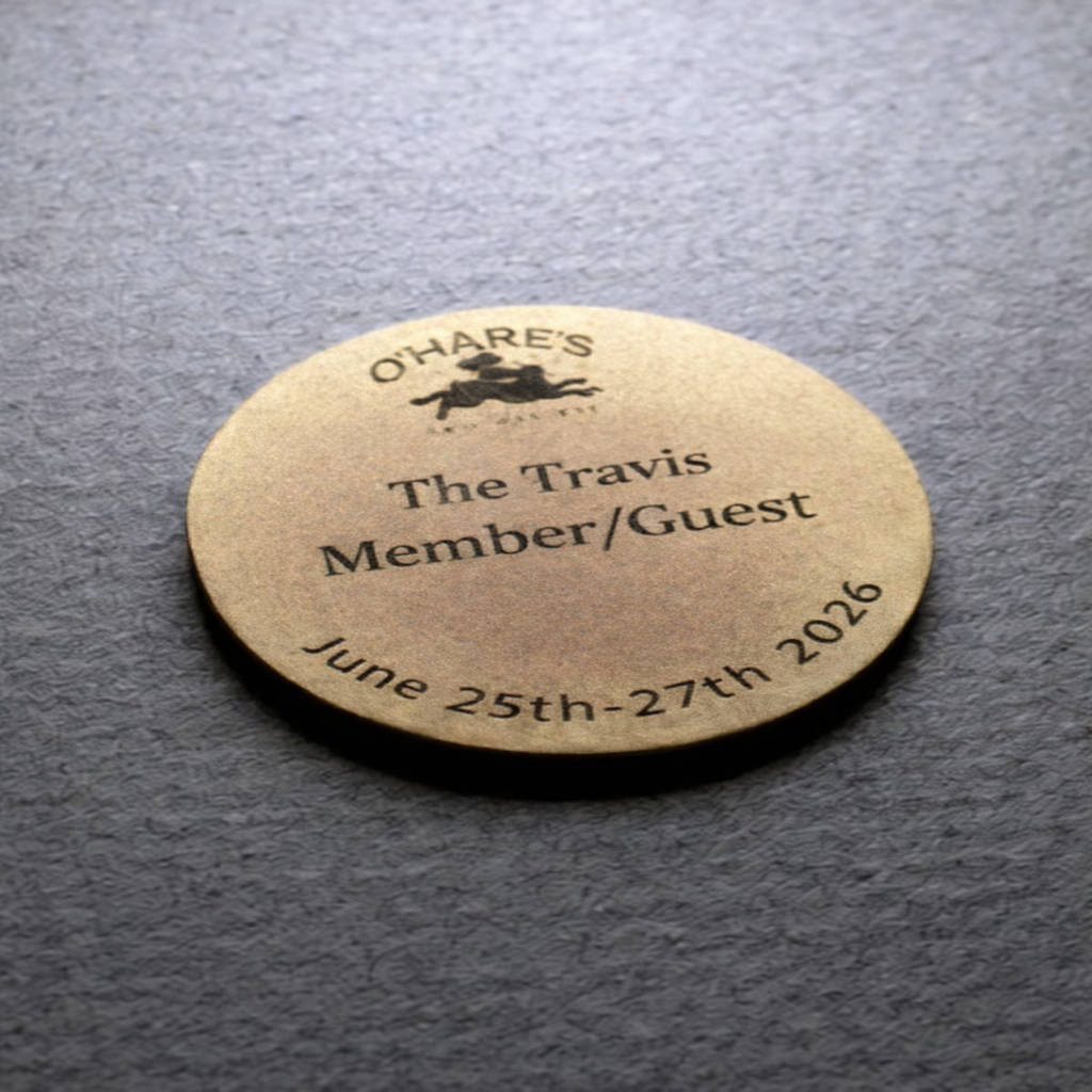 The back of The Travis golf ball marker