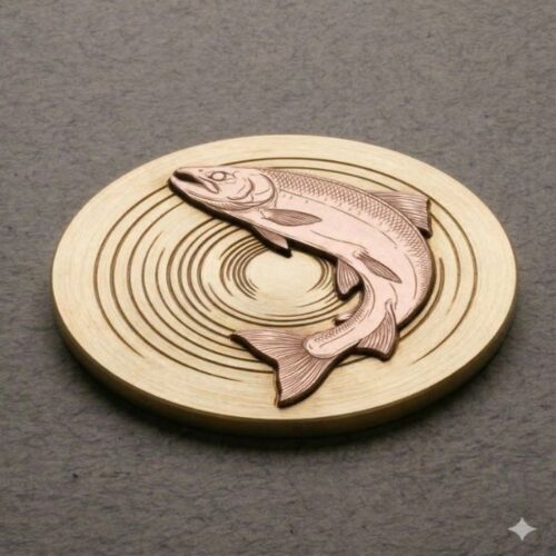 The Salmon golf ball marker