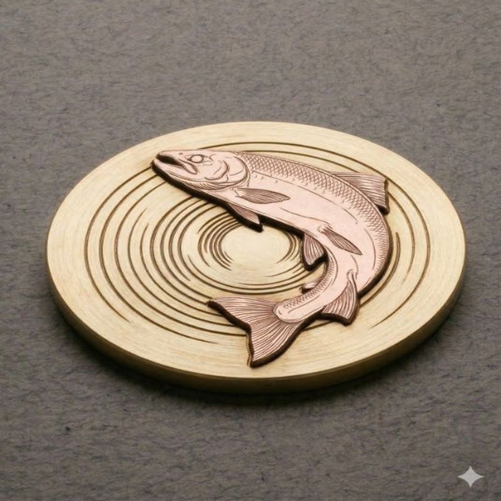 The Salmon golf ball marker