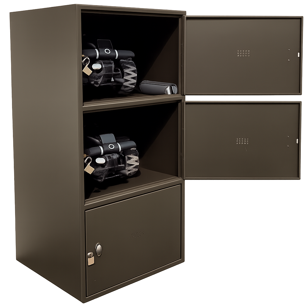 Side view of Trolley Lockers