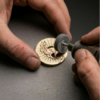 Hand-buffing-golf-ball-marker-2 Hand polishing a golf ball marker